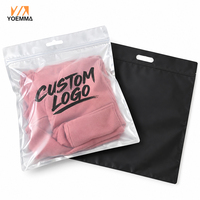 Sacs personnalisés à trois soudures latérales avec fermeture éclair pour accessoires en plastique, emballage Ziplock pour chaussettes, sous-vêtements, vêtements et textiles
