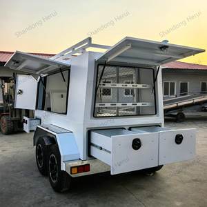 Remorques de chantier robustes de type australien, modèles personnalisés, acier galvanisé, aluminium, charge utile de 1990 kg, revêtement en poudre pour - Product Image 1