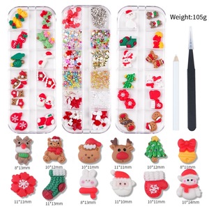 Suministros para <span class=keywords><strong>Uñas</strong></span> Personalizados al por Mayor, 12 Rejillas, Dijes Navideños para <span class=keywords><strong>Uñas</strong></span>, Resina Acrílica, Campana <span class=keywords><strong>de</strong></span> Dibujos Animados, Decoración <span class=keywords><strong>de</strong></span> Diamantes para <span class=keywords><strong>Uñas</strong></span> - Product Image 1