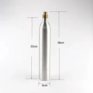 Cilindro de Aluminio Personalizado de 0.6L y 425g para Tanques de Gas de Alta Presión Industriales y Médicos, Fabricante de Dióxido de Carbono para <span class=keywords><strong>Sodastream</strong></span> - Product Image 6