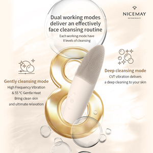 Esfoliante de rosto elétrico de silicone macio, escova para limpeza facial sônica e limpeza profunda - Product Image 2