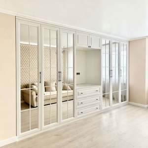 Armoire en bois moderne BALOM personnalisée, très vendue, avec miroir, meilleur prix, meubles de chambre à coucher, armoire - Product Image 4