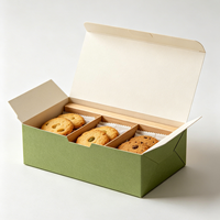 Boîtes d'expédition écologiques personnalisées avec logo, en carton recyclé, pour brownies, desserts, biscuits, aliments sucrés, emballage en carton alimentaire, pelliculage mat