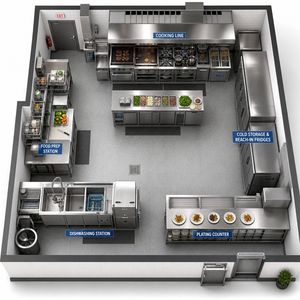 Solution tout-en-un pour équipement de cuisine d'hôtel : Hotte d'extraction de cuisson personnalisée en acier inoxydable CE NSF 304 - Product Image 2