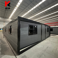 Maison conteneur extensible de 40 pieds, villa de vacances de luxe, maison préfabriquée modulaire en acier avec 1, 2, 3 ou 4 chambres, bureau, salle de bain et cuisine