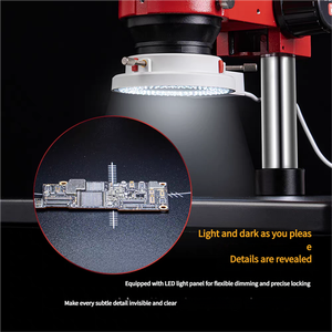 YCS 7060X超HD三眼顕微鏡大型ベース付き7-60Xズーム携帯電話用マザーボードチップPCB溶接修理ツール - Product Image 6