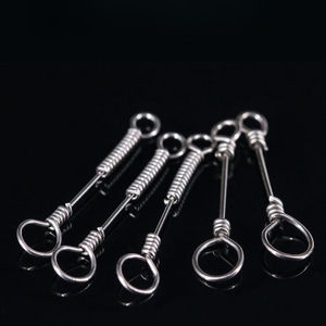 Connettore per esca da pesca con pungiglione in acciaio inossidabile a molla con chiusura a molla a scatto per carpa da pesca con gancio esplosivo per connettore - Product Image 6