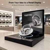 Support d'affichage de casques audio sur mesure en acrylique pour les acheteurs OEM