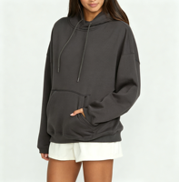 Sweat-shirt à capuche vierge pour femme, confortable en coton, faible MOQ, personnalisable OEM, style Fear of God Trapstar, impression disponible, ensemble deux pièces