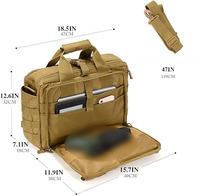 Porte-documents de grande capacité sac d'ordinateur portable étanche tactique Duffle chasse fourre-tout voyage travail sacs pistolet gamme Messenger sac