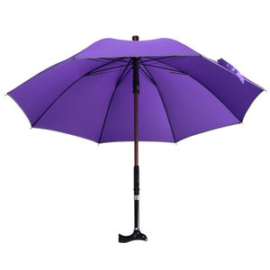 <span class=keywords><strong>Canne</strong></span> de marche auto-ajustable pour personnes âgées, avec revêtement argenté imperméable, <span class=keywords><strong>parapluie</strong></span> droit en treillis, avec logo - Product Image 2