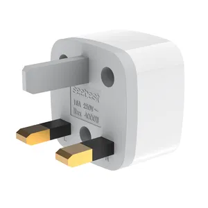 Adaptadores universais de viagem, adaptador de tomada 100-250v de tomada do reino unido