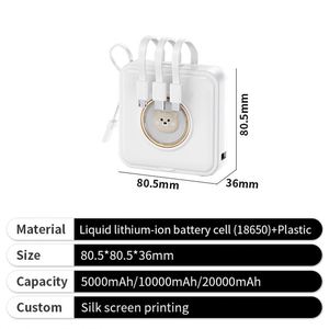Mini Llavero Personalizado con Banco de Energía, Espejo de Maquillaje Portátil de Bolsillo, Banco de Energía de 20000 mAh para Niños - Product Image 4