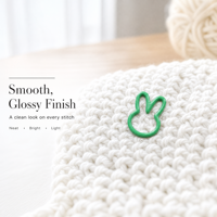 20 marqueurs de mailles en forme de lapin, petits marqueurs de mailles métalliques verrouillables, breloques pour accessoires de tricot et crochet