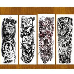 Autoadesivo del tatuaggio di grandi dimensioni del braccio completo temporaneo impermeabile personalizzato tutti i modelli tatuaggio temporaneo di lunga durata del manicotto del braccio del tatuaggio - Product Image 3