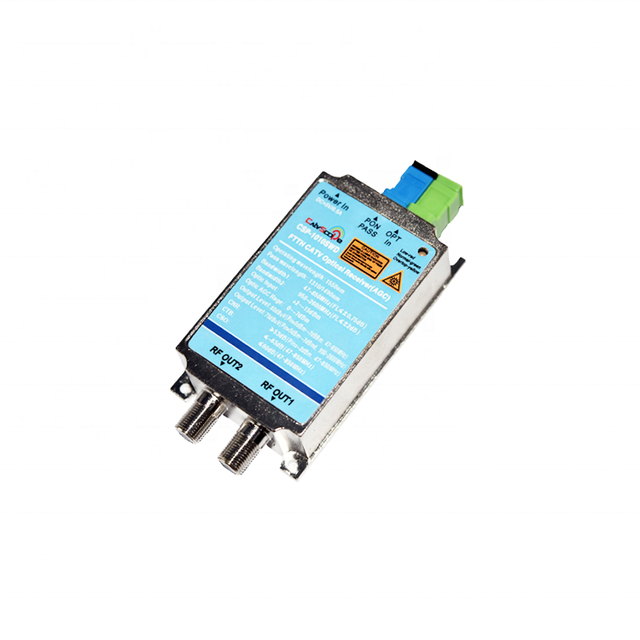 FTTH 1550nm Satellite Fiber Optical Receiver With WDM Two Optical Inputs 2 RF Outputs CATV Indoor Micro