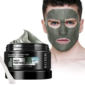 Kongrong máscara de cuidados com a pele, etiqueta privado para limpeza profunda da pele do rosto multifunções máscara de lama vulcânica pura de argila