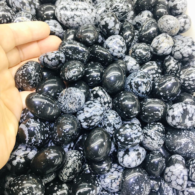 天然雪片黒曜石ヤシ雪片黒曜石クリスタルタンブル黒曜石癒し| Alibaba.com