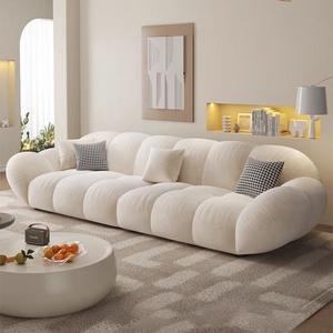 Modern basit düz sıra oturma odası Set bulut krem Petal kesit kanepe küçük daireler için fransız kanepe - Product Image 1