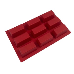 Moule à savon en <span class=keywords><strong>silicone</strong></span> personnalisé vente à chaud 9 cavités de qualité alimentaire faites à la main bricolage forme rectangulaire moules roses outils à gâteau Moule en <span class=keywords><strong>silicone</strong></span> - Product Image 1