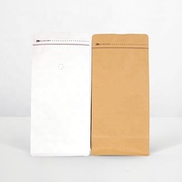 Sac d'emballage de café personnalisé mat brillant métallisé imprimé à fond plat Pochette debout avec fermeture éclair Valve zip-lock