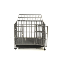 Op maat gemaakte design solide ijzeren kunstmatige husky hondenren, metalen tijdelijke ren, grote katten buitenren met dubbele deuren voor honden
