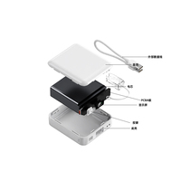Batterie externe 22,5W 10000mAh avec câble intégré, prend en charge la charge rapide pour iPhone 15 16, chargeur portable