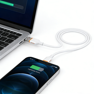 สายชาร์จเร็ว 1 เมตร ซิลิโคน 3A จากโรงงานโดยตรง หัว USB-A สายทองแดงแท้ สำหรับโทรศัพท์มือถือ <span class=keywords><strong>iPhone</strong></span> และอุปกรณ์ <span class=keywords><strong>IOS</strong></span> - Product Image 5