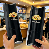 Boîte à compartiments personnalisée avec logo imprimé pour restaurant arabe halal, emballage en papier pour grillades, Tarna, Shawarma, Kebab, boîte oreiller