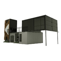 Casa Contenedor Modular Prefabricada de 2 Pisos y 40 Pies, 3 Dormitorios, Moderna Villa de Contenedores Marítimos, Estructura de Acero de Lujo