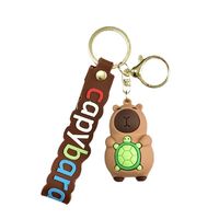 Neues Design 3D Capibara Schlüsselanhänger Cartoon Delfin Maus Puppe Kleiner Anhänger Paar 3D Silikon Cartoon Niedlicher Capybara Schlüsselanhänger