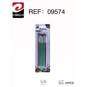 Mnj Paint Brush Set 5 Pcs Colorful Handles Art Painting Supplies - Product Image 3