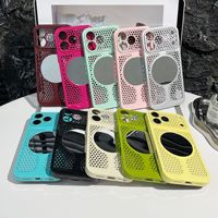 Coque de téléphone PC anti-chute givrée avec support magnétique rotatif en nid d'abeille et dissipation thermique pour iPhone 17 Pro Max, 18 Pro, 18 Pro Max