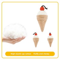Jouet en peluche interactif personnalisé en forme de crème glacée pour animaux de compagnie, doux, pour chien et chat, à mâcher et câliner