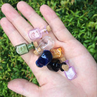 Mini bocaux en verre rectangulaires colorés, 7 couleurs, mignons, avec bouchon en liège, petits cadeaux, mini flacons, décoration