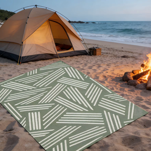 Tapis d'extérieur imperméable réversible en polypropylène, directement de l'usine, pour camping-car et terrasse - Product Image 1