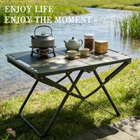 Table de camping pliante en aluminium, portable, hauteur réglable, panneaux modulaires, support léger, voyages, expéditions, randonnée