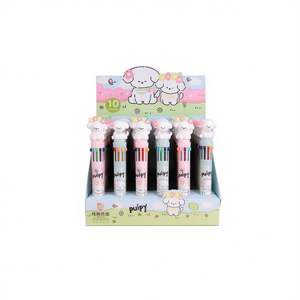 Puipy 10-Color Ballpoint Pen Multicolor Ink Office School Novelty Writing Tool - Product Image 1