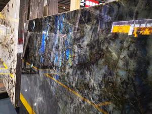 Losas <span class=keywords><strong>de</strong></span> Granito Azul Labradorita, Granito Brasileño Translúcido <span class=keywords><strong>de</strong></span> Fantasía, Mármol Lemuriano - Product Image 6