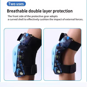 Set perlengkapan pelindung dan helm anak-anak profesional, 7 potong pelindung yang dipertebal, bantalan tangan, bantalan siku dan lutut - Product Image 4