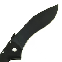 Navaja Plegable Kukri con Hoja de Acero 440C, Mango de ABS, Clip de Bolsillo, Bloqueo de Seguridad, Resistente, OEM