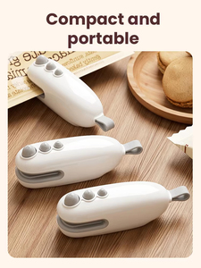 Sellador de Bolsas, Mini Sellador de Bolsas de Plástico 2 en 1, Máquina de Sellado Térmico Portátil para Empaquetado, Sellador de Bolsas de Plástico para Almacenamiento de Alimentos - Product Image 3