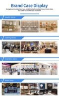 Aménagement intérieur de magasin de vêtements : Vitrine en bois, comptoir en marbre, rail de suspension, CE ETL, vente en gros pour boutiques