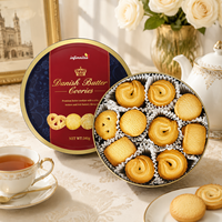 Biscuits au beurre de style danois de qualité supérieure, importés, en gros, OEM, assortiment de biscuits croustillants, boîte-cadeau de luxe