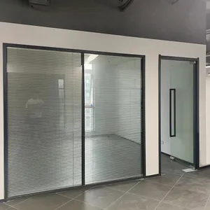 工作浴室玻璃隔断窗板12毫米厚度钢化办公室玻璃墙房间隔断咖啡隔断