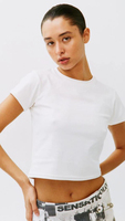 T-shirts blancs de luxe personnalisés de haute qualité, style Y2K, en coton, pour femmes, incluant des baby tees et des crop tops