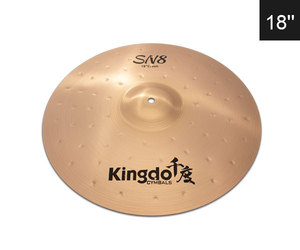 Ensemble de cymbales Kingdo en laiton fait main, 14 hi-hats + 16 <span class=keywords><strong>crash</strong></span> + 18 <span class=keywords><strong>crash</strong></span> + 20 ride, <span class=keywords><strong>série</strong></span> B8-SN8, 5 pièces - Product Image 4