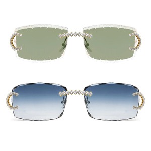Indian Exporter Luxury Moissanite Diamond Sunglasses <b>Mirror</b> Thick Frame Iced Design for Rap Stage Shows Customizable Available - Product Image 2