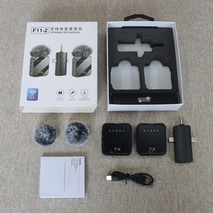 Factory Price Wireless Lavalier <b>Microphone</b> Portable Mini Clip Mic 3 in 1 Hands Free Recording <b>Microphone</b> Bulk Supply - Product Image 1