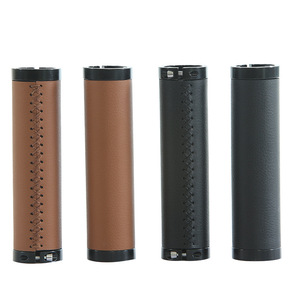 Empuñaduras de cuero sintético marrón y negro de 22,2 mm para bicicletas Cruiser, bicicletas de piñón fijo, scooters, ajuste universal - Product Image 4